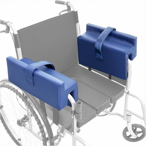 MENURSY 1 par de Silla de Ruedas Soporte Lateral del Brazo, Almohadilla de cojín de reposabrazos de Ajuste Universal con Correa, Brazo y Accesorio de Codo para sillas de Ruedas