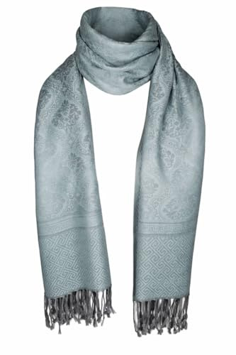 Orientae Foulard Femme 100% Cachemire 70x170 cm – Écharpe et Étole Élégante Jacquard – Doux et Léger – Idéal Automne, Hiver et Printemps – Idée Cadeau