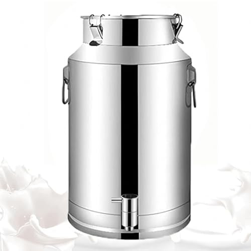 Bidon Inox Pour Huile d Olive 5 Litres Avec Robinet Bidon Inox for À Vin Baril Seau À Eau Huile Réservoir À Thé Avec Couvercle Scellé,capacity-58Liters