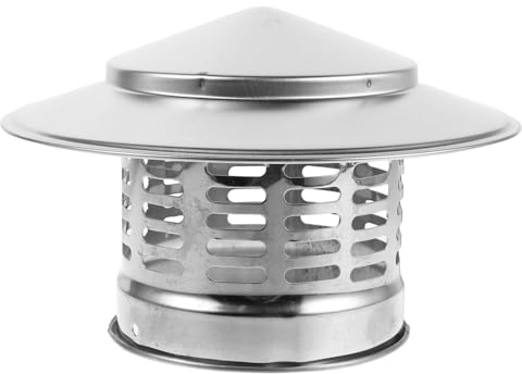 MAGICLULU Chapeau de Cheminée en Acier Inoxydable Rond pour Toit Extérieur, Protection Anti-pluie et Anti-obstruction pour Conduit de Poêle et Cheminée