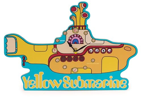 Puckator Geformte Wanduhr - Yellow Submarine - Beatles