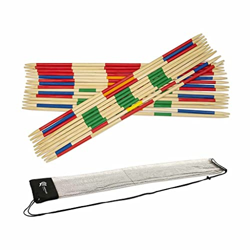 Carromco ORIGINAL Riesenmikado – Outdoorspiel aus Kiefernholz mit Tragetasche – Holzspielzeug für Kinder, Jugendliche & Erwachsene