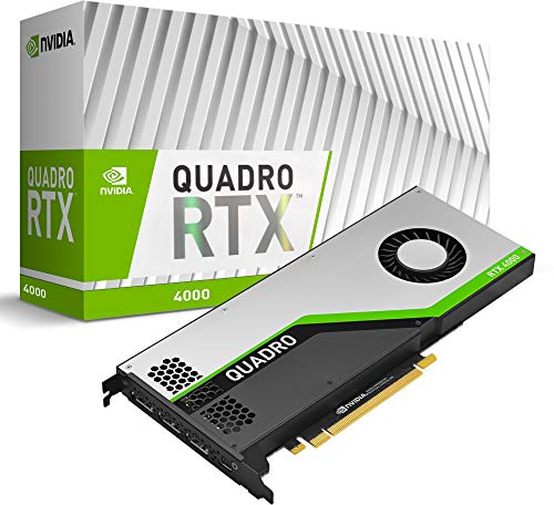PNY VCQRTX4000-PB - Tarjeta gráfica (Quadro RTX 4000, 8 GB, GDDR6, 256 bit, 7680 x 4320 Pixeles, PCI Express x16 3.0) Negro