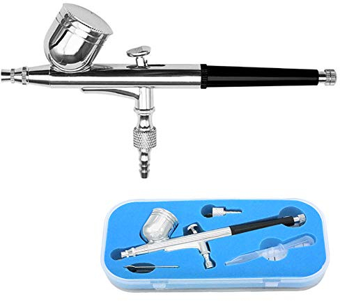 Awsuc Airbrush Set Dual Action Düse 0,3 mm Pistole Spritzpistole Lackierpistole für Werbeillustrationen, Bodypainting, Modellbau, Nail Design