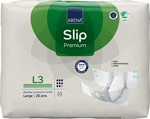 ABENA Slip Premium All-In-One Incontinence Pads, Eco-Labelled, for Men and Women, Large Size 100-150cm, 3450ml Absorbency, 20 Pack