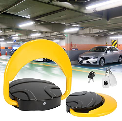 Ansobea 2 x parkeringsspärr med 6 nycklar fällbara parkeringsskåp levereras med 4 fjärrkontroller, parkeringsstolparnas räckvidd för fjärrkontrollen 20 m parkeringsspärr 180°Fjärrstyrd IP67 privat