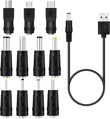 DR. WATCH Fast Charging Made Easy: 90cm Black Charger Power Cable Lead with 5.5mm * 2.1mm, 2.5mm*0.7mm, available in a variety of sizes, USB 2A for 5V and 6V Devices