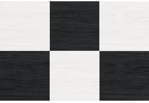 FloorPops Chris Loves Julia 12-in by 12-in Lawrence Black Peel and Stick Floor Tiles, FP5059