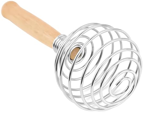 Manual Egg Beater,Spring Coil Hand Push Whisk,Kitchen Push Spiral Manual Egg Beater Stirrer Tool Milk Coffee Frother Mixer Foamer