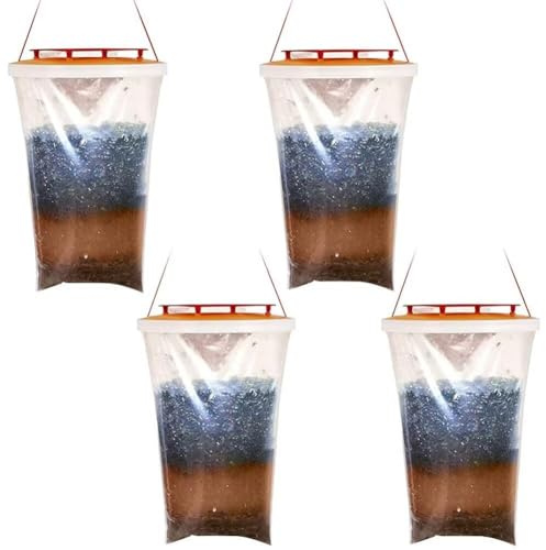 Trampa Colgante para Moscas, Trampa para Moscas con Cebo para Moscas para Control de Plagas, Trampa para Moscas Mata hasta 20,000 Moscas para Jardín al Aire Libre, Granja, Establo de Caballos