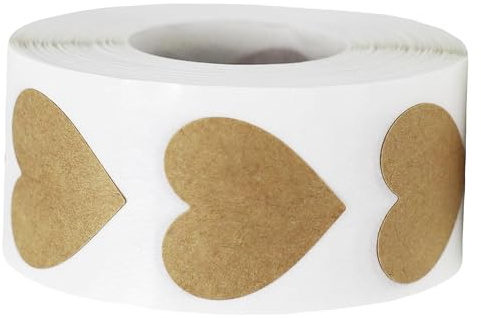 BRIOTA 500 Stück Herz Sticker Aufklebe Bunte Sticker Selbstklebende Stickers Liebe Belohnungssticker Herz Aufkleber für Muttertag, Valentinstag, Umschläge, Hochzeit, Basteln, Scrapbooking, Geschenk
