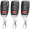 3Pcs Télécommande Universelle Portail 433 MHz Duplicateur sans Fil à 4 Boutons Telecommande Copieus pour Porte de Garage, Portée de 50m, Compatible avec 2260, 2262, PT2264, 5326, 2240,1527
