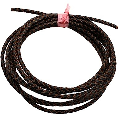 Angoily Pulsera De Cordón De Cuero Trenzado De Cordón Para Hacer Pulseras De Joyería Color Marrón Oscuro Para Manualidades y Diy