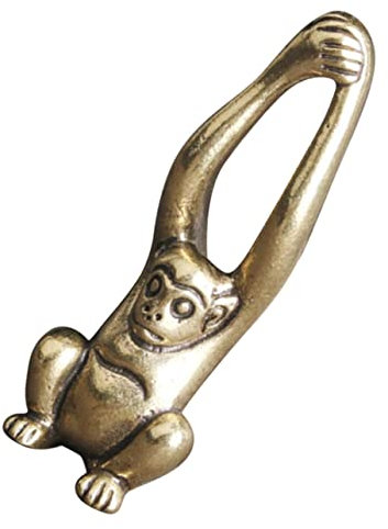 QUMIIRITY Vintage Messing Gibbon Skulptur Miniatur Gibbon Figur Für Wohn Und Bürodekoration Mit Filigraner Handwerkskunst