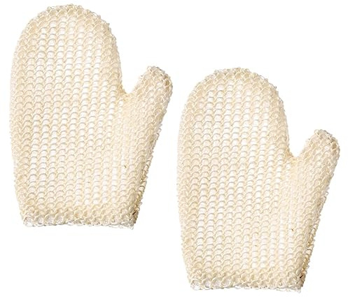 SHERCHPRY Badehandschuhe Peeling Körperhandschuhe Aus Sisal 20x16cm Peeling Duschhandschuh Für Abgestorbene Haut Massage Und Waschhandschuh Für Sanfte Hautreinigung Und Körperpflege