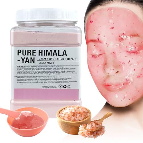 Jelly Mask Powder för ansikte, återfuktande och fuktgivande gelé ansiktsmask, professionell spa användning Peel Off Face Mask Powder, Djup Effektiv hydrering & Glow 23 Fl Oz (Himala Yan)