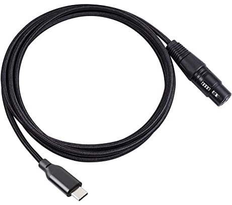 Sirxlevcy USB Type C To XLR Adapter Type C Male To 3 Pin XLR Female Microphone Cable Connector Computer Audio Data Cable 3 Meters