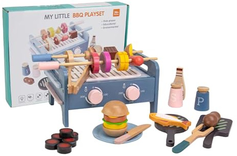 SVCEQZE Spielgrill Für Kinder | Interaktives Spielzeug Grill-Kochspiel | Interaktives Lernspielzeug Fördern Motorik Hand-Auge-Koordination Kinderkrippe Zuhause Spielen Mädchen