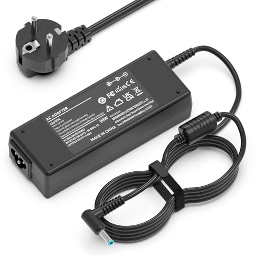 Hafiuege 90W Cargador Portátil Compatible con HP Pavilion X360 11 13 14 15 | 17 240 250 255 ProBook 430 440 450 EliteBook 840 850 G3 G4 G5 G6 G7 G8 Envy Stream Spectre 4, 5 mm x 3,0 mm