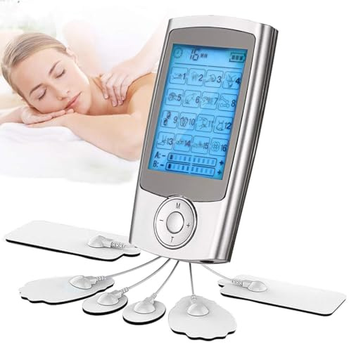 VitalNervStimulator 3.0 Wiederaufladbares Digitales Massagegerät mit 16 Massagemodi, LCD - Anzeige, Ganzkörper - und Rückenmassage für Schmerzlinderung an Schultern, Taille und Gesäß