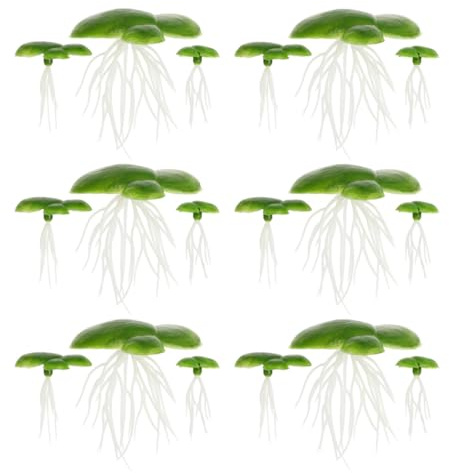 SUPVOX 3 Packs Realistic Floating Duckweed Plastic Aquarium Decor