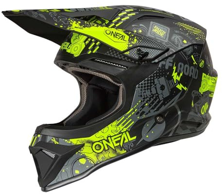 Oneal 1SRS VIBRANT Motocross hjälm, schwarz/neon-gelb, M (57/58)