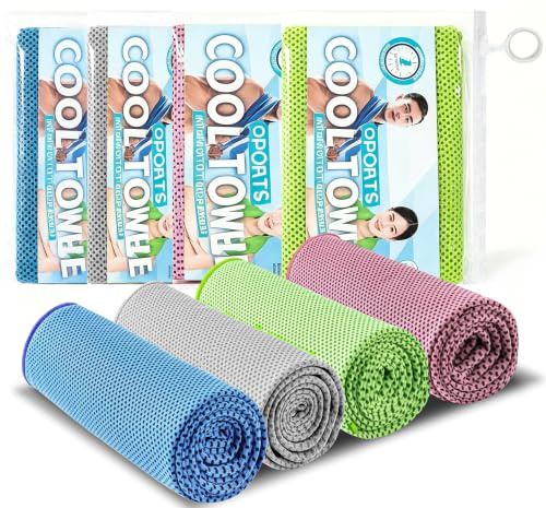 KANGSIT Cooling Towel, 4 Pack for Neck, 30 x 100cm