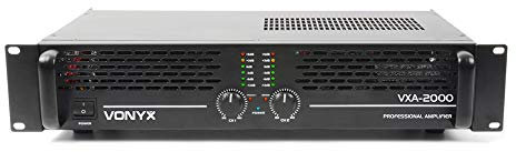 VONYX VXA-2000 MKII 2-Channel Class D Power Amplifier 2000W - DJ & PA Stereo Audio Amp with Bridge Mode, Rack Mountable, RCA & Jack Inputs, NL2 Speaker Outputs for Live & Studio Sound Systems
