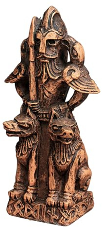 Dryad Design Figur des nordischen Gottes Odin des Vaters – Holz-Finish