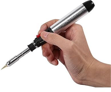 Telituny Lötkolben 4 in 1 Schnurloses Butangas-Lötkolben-Kit Temperatureinstellbares Schweißbrenner-Werkzeug Weit verbreitet bei der Reparatur von Mobilgeräten, Computerhardware