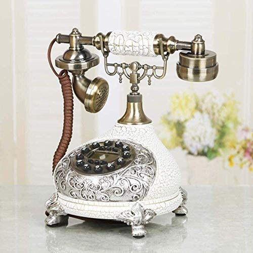 QHYXT Telefono Telefono di casa Telefono Antico - Telefono retrò con Filo - Telefoni Decorativi Vintage Telefono Tradizionale suoneria per Campanello Telefono Fisso Artigianale (D)