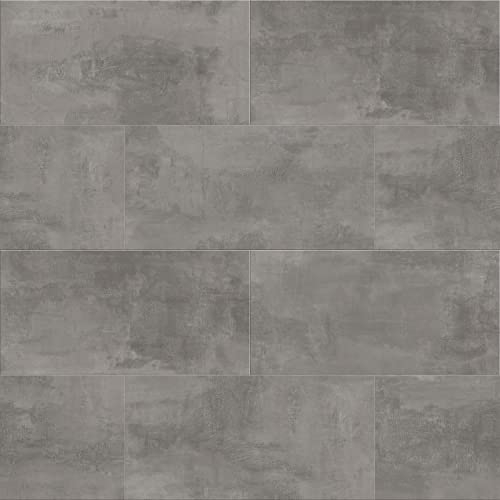 ARTENS - PVC Bodenbelag - Click Vinyl-Fliesen Seren - Vinylboden - FORTE - Steineffekt - Grau - L.60,72 cm x B.30,31 cm - Dicke 4 mm - 1,84 m²/ 10 Fliesen - Belastungsklasse 32