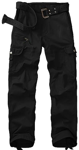 yeyity Cargohose Damen Hosen Multi Taschen Baumwolle Arbeitshose | Relaxed-Fit Atmungsaktiv Outdoorhose Trekkinghose Stretch Wanderhose Militär Hose Streetwear Taktische Hose