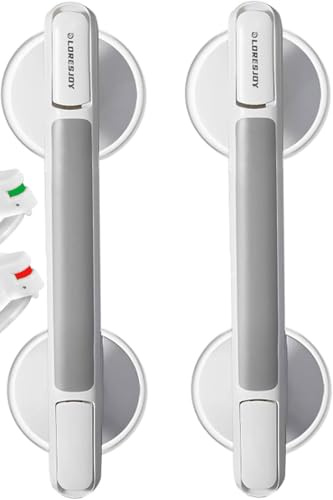 LORESJOY Wannengriff Griffstangen, Haltegriff Dusche ohne Bohren, 2PCS