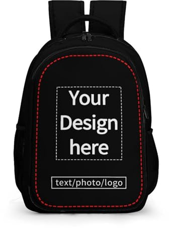 RoPox Personalisierter Foto-Rucksack, Personalisierbar mit Ihrem Eigenen Rucksack, Fügen Bild,Logo oder Text hinzu, Freizeitrucksack Wanderrucksack, Junior Active,Rucksack für Damen, Herren, Kinder