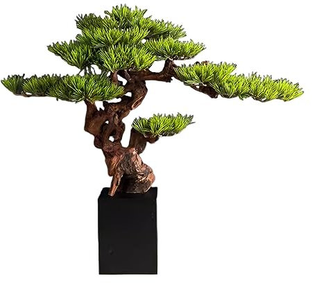FAJNUZI2024 Künstliche Bonsai Künstliche Bonsai-Pflanzendekorationen, künstliche Kiefern, Pflanzen, Wohnzimmer, Veranda, Dekoration Kunstbaum Bonsai