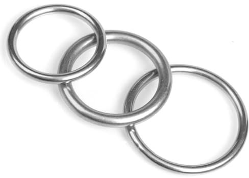 O-Ringe aus Edelstahl, 8 mm 304 Edelstahl-Kreisring, 25 mm – 150 mm massiver O-Kreis-Rostring, Eisenring, Haustier-Zugring, Fischernetz-Zugring (100 mm)(25mm)