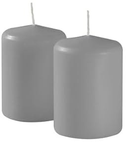 Candela diametro 7 cm altezza 10 cm - Colore Tortora - Per operatori Horeca, eventi e decorazione della casa - Durata 55 ore - Cereria Di Giorgio