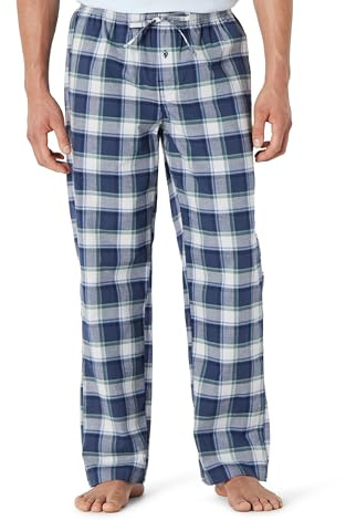 Amazon Essentials Pantalon de Pyjama en Popeline de Coton avec Cordon de Serrage à la Taille, Coupe Droite Homme