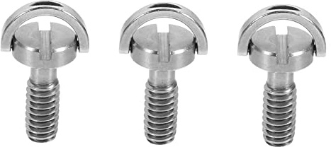 Mikinona Vis De Caméra 1/4 Pouce en Acier Inoxydable, Vis De Trépied à Fente, Lot De 3 Pièces pour Appareil Photo Et Monopode, Usage, Accessoire Photo Portable, Couleur INOX