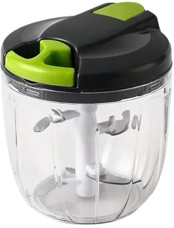 Tritacarne Multifunzione, Trita Aglio, Taglia Cipolle, Accessori Da Cucina Rotanti(900ML Black)