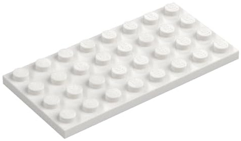 LEGO Plate Building Base 4 x 8, Part 3035 (White, 2, Bricks)
