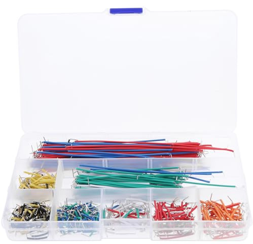 Cabilock 560pcs Breadboard Jumper Wire Kit 14 Lengths Assorted Color Preformed Solderless Breadboard Wires for Electronic Prototyping and Circuit Testing Random Color