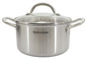 Fackelmann Faitout Triply Inox 18/10 20 cm avec Couvercle Verre