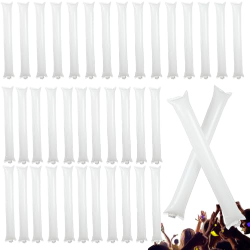 Thunder Sticks Noise Maker, Cheering Thunder Sticks, 40 Colourful Inflation Sticks for Cheering Toys, Wear-resistant Party Cheering Stick, Noise Maker, Party Accessories, Portable Cheer Clapper