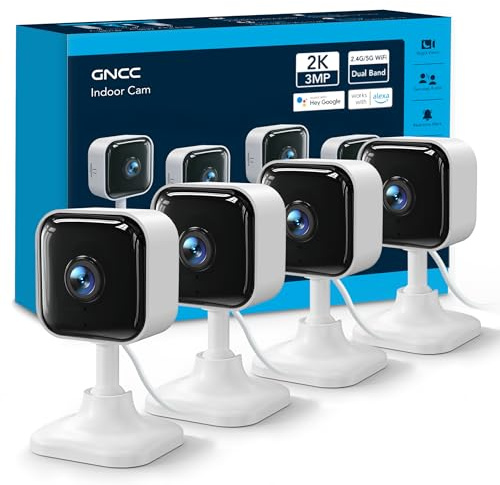 GNCC 2K Plug-in Überwachungskamera Innen Babyphone mit Kamera, 2,4/5GHz | Hundekamera mit App, Bewegung&Geräusch-Erkennung, 2-Wege-Audio, SD&Cloud-Speicher, für Baby&Haustiere