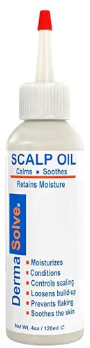 Dermasolve 4 oz Psoriasis, Seborrheic Dermatitis, & Dandruff Scalp Oil - Dermatologist Approved - Flaky Scalp Relief, Clinically Tested, Long-Lasting Itch-Free, High-Performance Formula