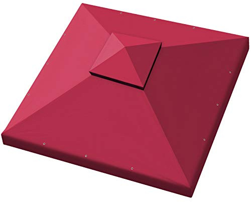 Ersättning 25 x 25 cm lusthus baldakin topp uteplats paviljong skydd solskydd plyester dubbla våningar-BURGUNDY