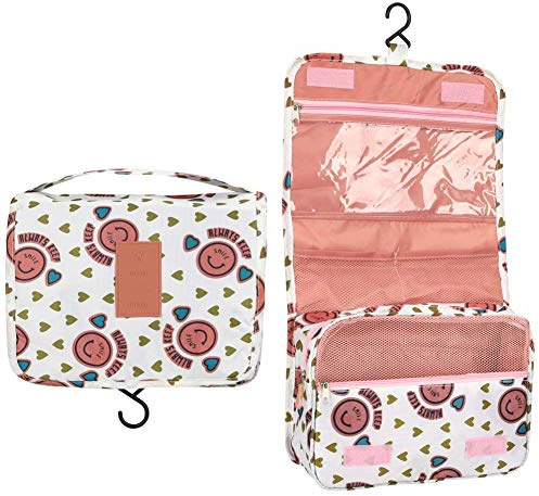 BryTravel Trousse de Toilette Pliable avec Crochet, Trousse de Maquillage améliorée pour Voyage, Grande capacité, étanche, Trousse de Maquillage, Organisateur pour Voyage, Gym, Camping