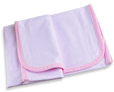 WILLQ Wasserdicht Waschbar Inkontinenzauflage Wiederverwendbare Nässeschutz Matratzen Kranken Auflage Blut Urin Wasserundurchlässig Antibakteriell für Erwachsene Schwangere Haustier,Rosa,19×27